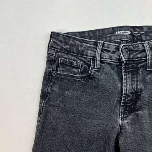 Old Navy Womens Super Stretch Skinny Jeans Mid Rise Black Size 00 - Picture 4 of 9